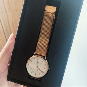 Rosefield The Mercer White Rose Gold 38mm Watch
